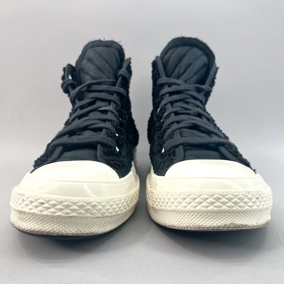 Converse Womens 9‎ Chuck 70 Varsity High Black Sherpa Sneakers Shoes All Star - Picture 2 of 12